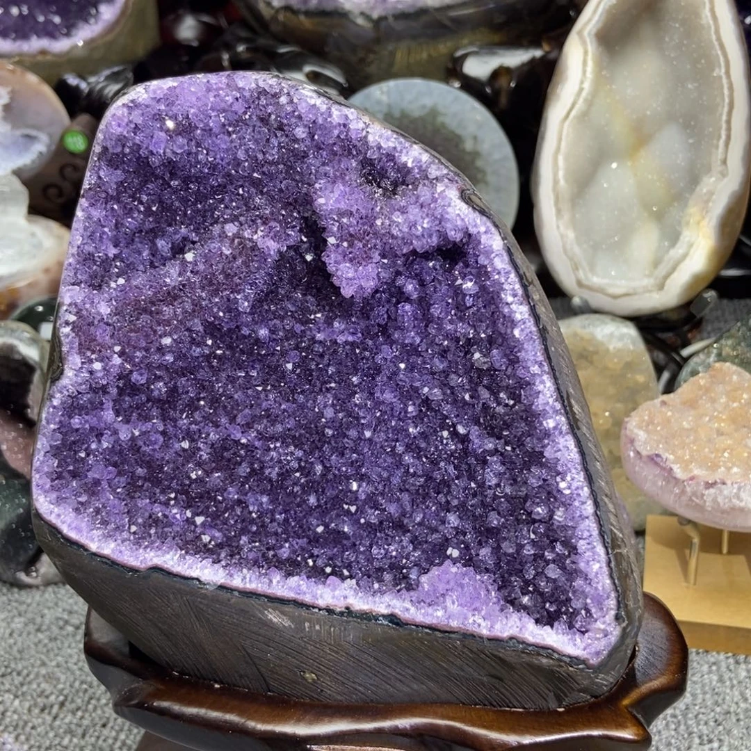 紫晶摆件未镶嵌水晶