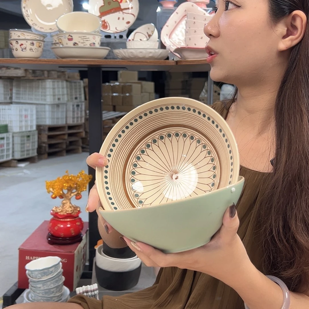 潮州微瑕陶瓷餐具7寸