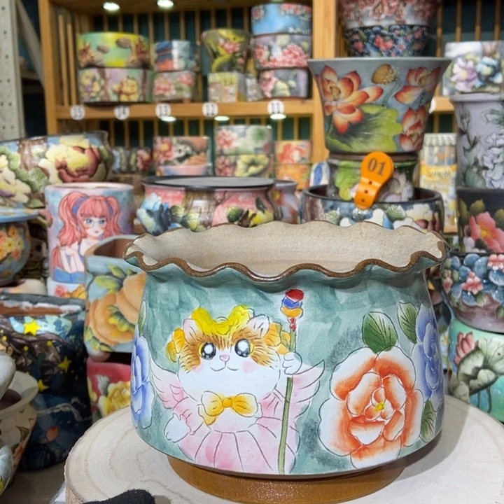 红陶景德镇艺术手绘作品