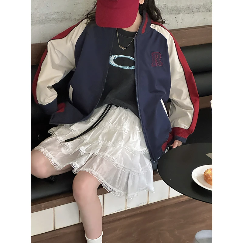K27569女童外套2025春装新款儿童棒球服春秋女大童宽松上衣薄衣服
