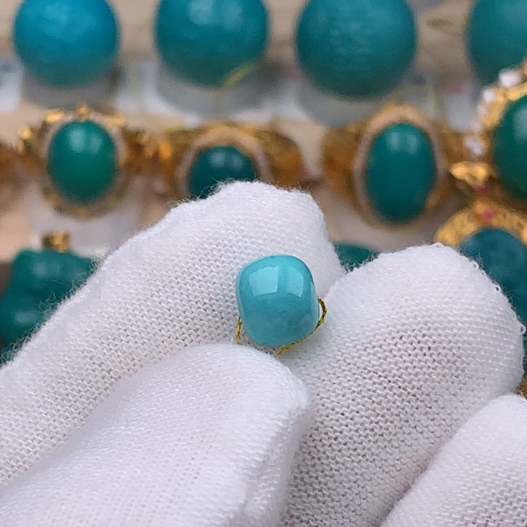 未镶嵌绿松石珠宝奇石8mm