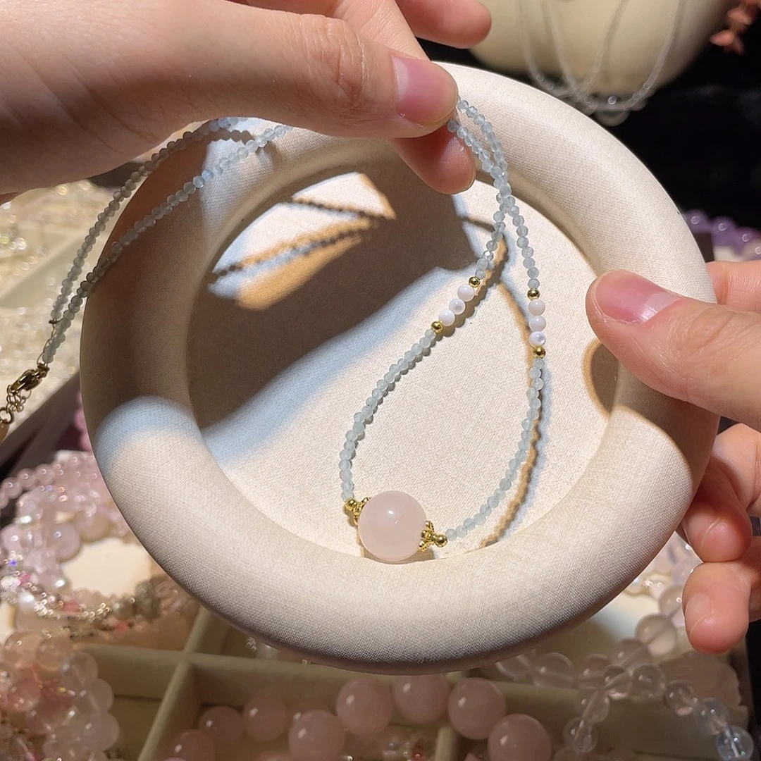 大理石磁石项链项链