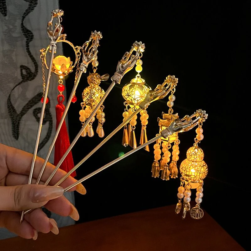 中秋公主风民族风少女风女发簪头饰明制日常古典发饰神棍
