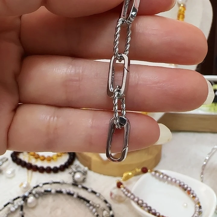 海***侠颈饰未镶嵌淡水珍珠配件万能扣头