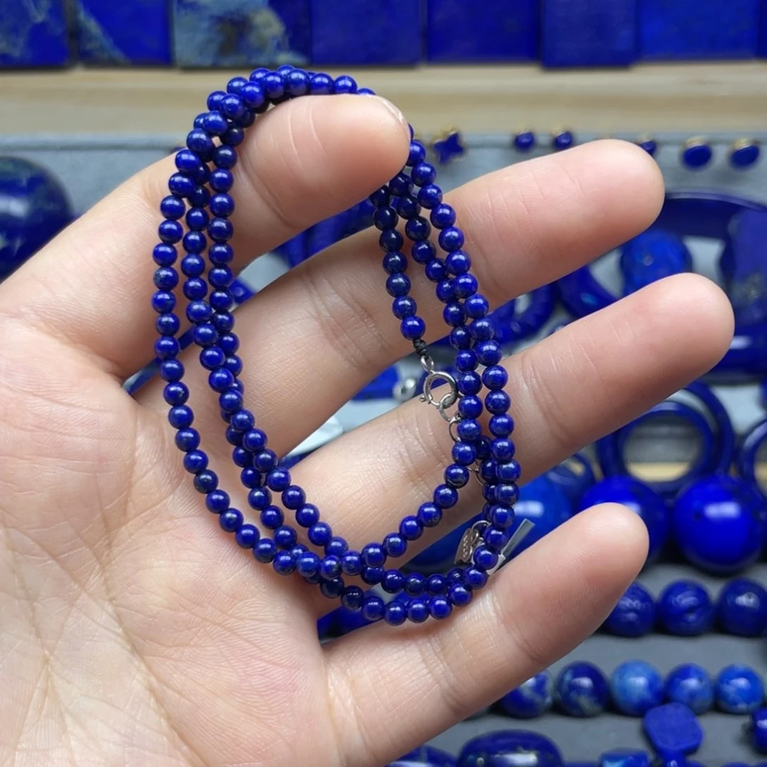 青金石未镶嵌项链3+