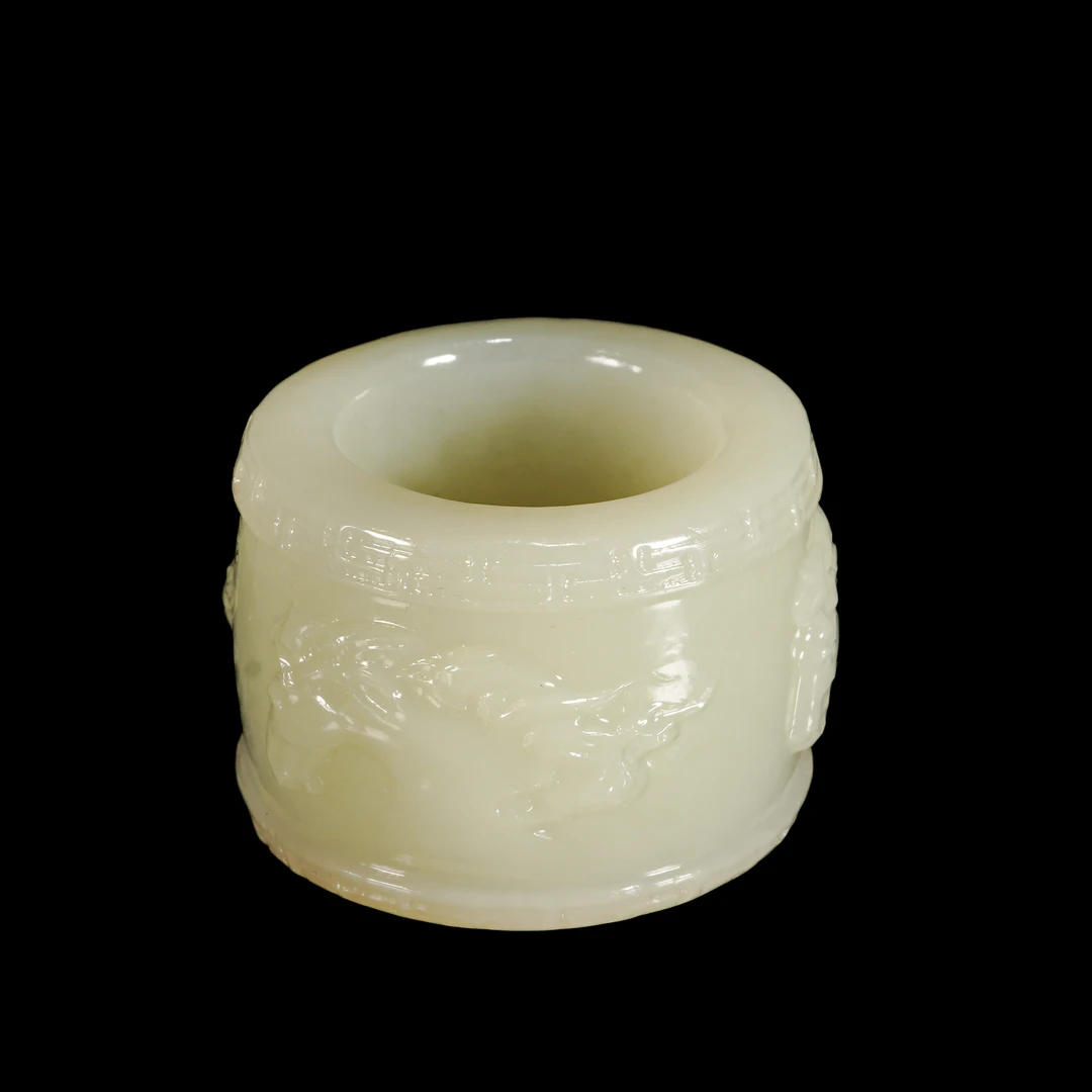 LOT.026和田玉马到成功指环/X4507