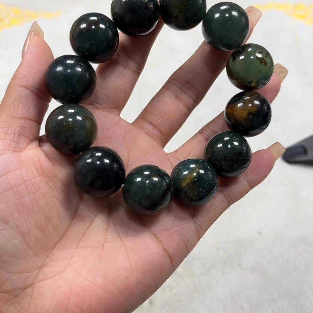 你****合金蛇纹石玉手串