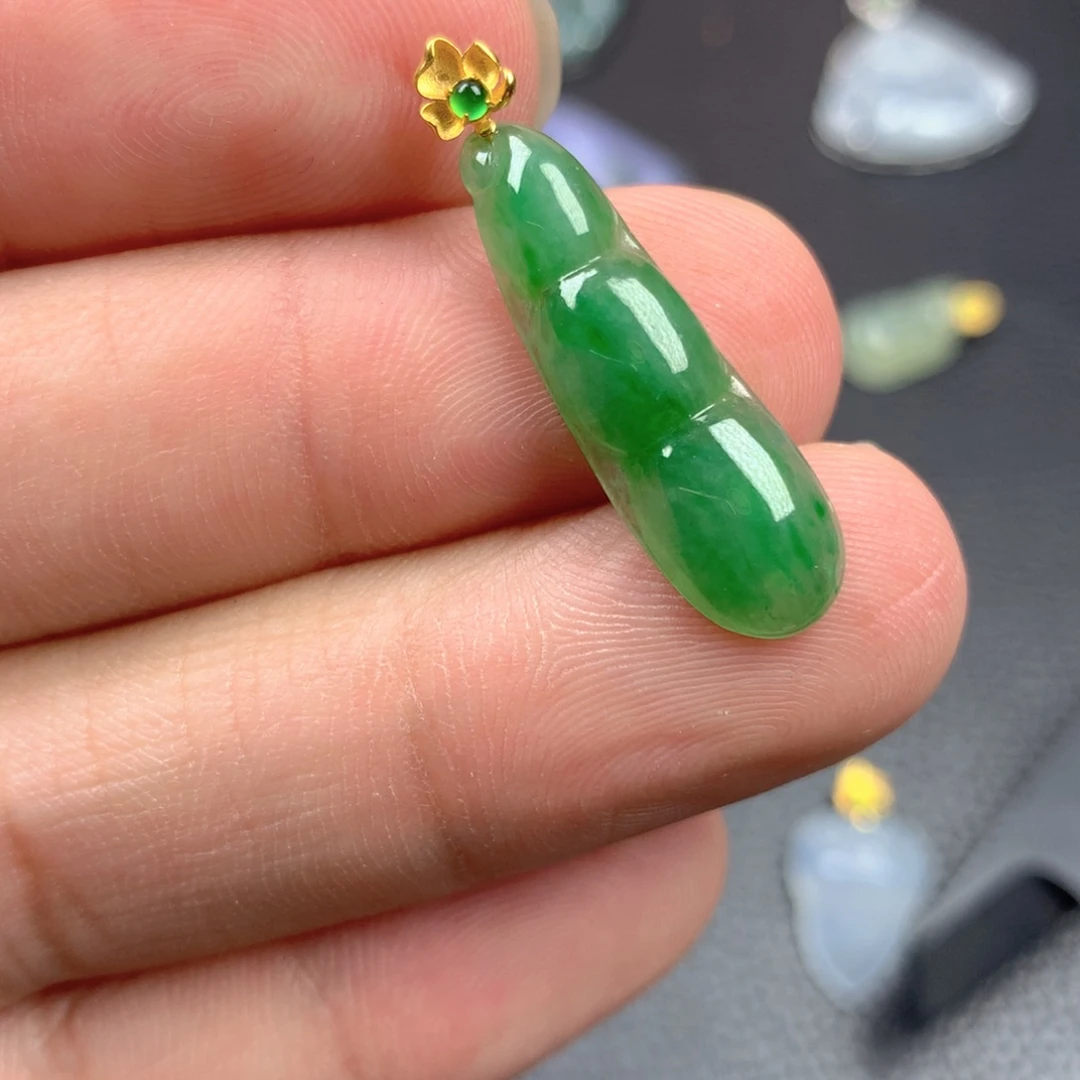 【闪购商品】翡翠18K金镶嵌颈饰翡翠