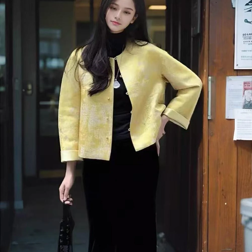 休闲秋季中式外套独特套装气质好看冬季盘扣新款超女装老钱风新轻