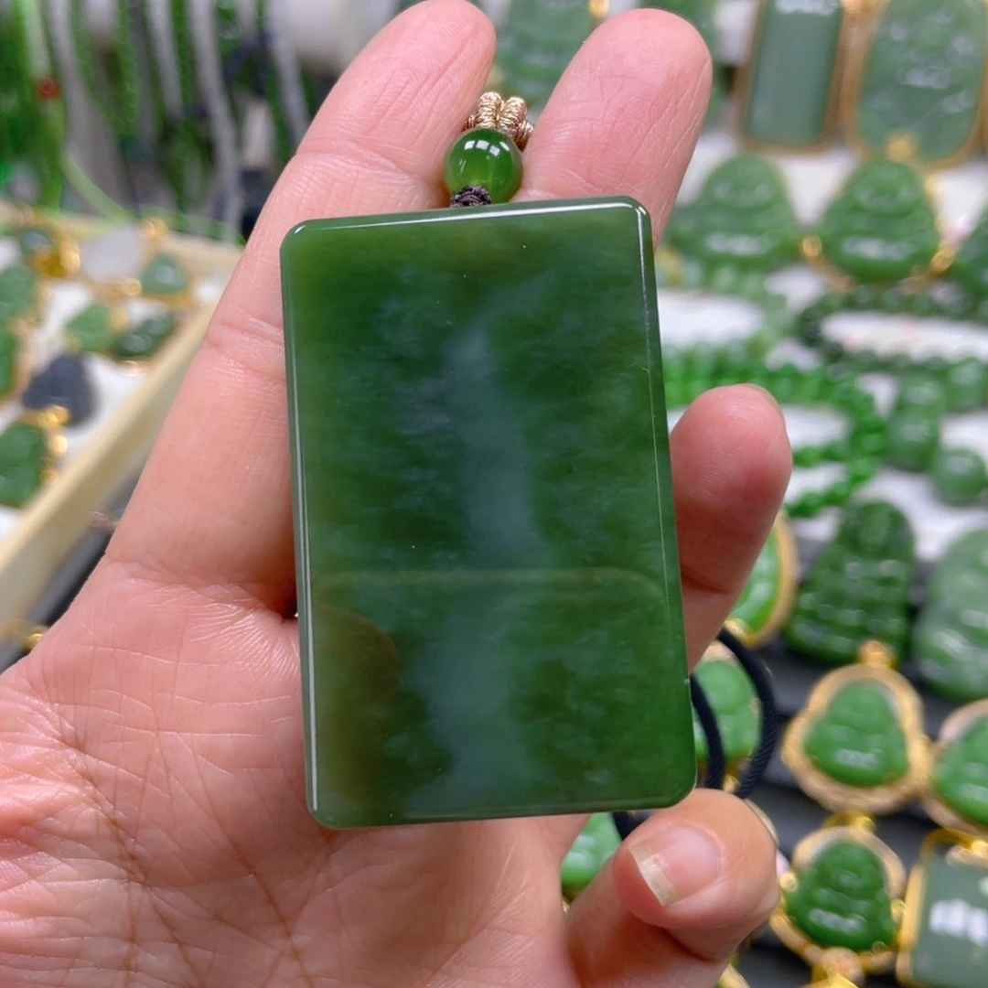 和田玉（碧玉）吊坠(不含链)未镶嵌