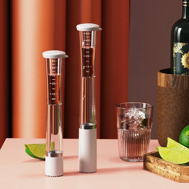 #带刻杯碎冰棒手打柠檬锤压汁棒不锈钢压水果棒捣碎冰锤奶茶店用