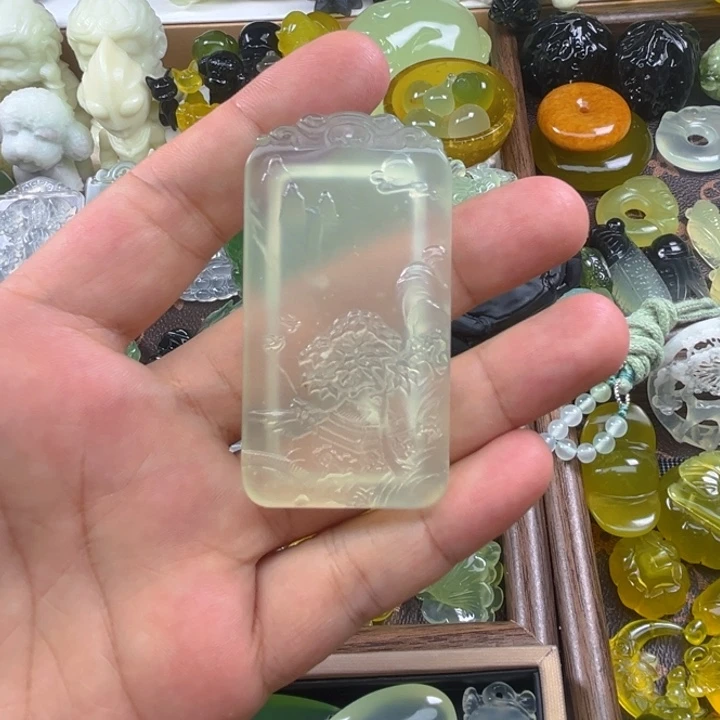 未镶嵌岫玉吊坠(不含链)