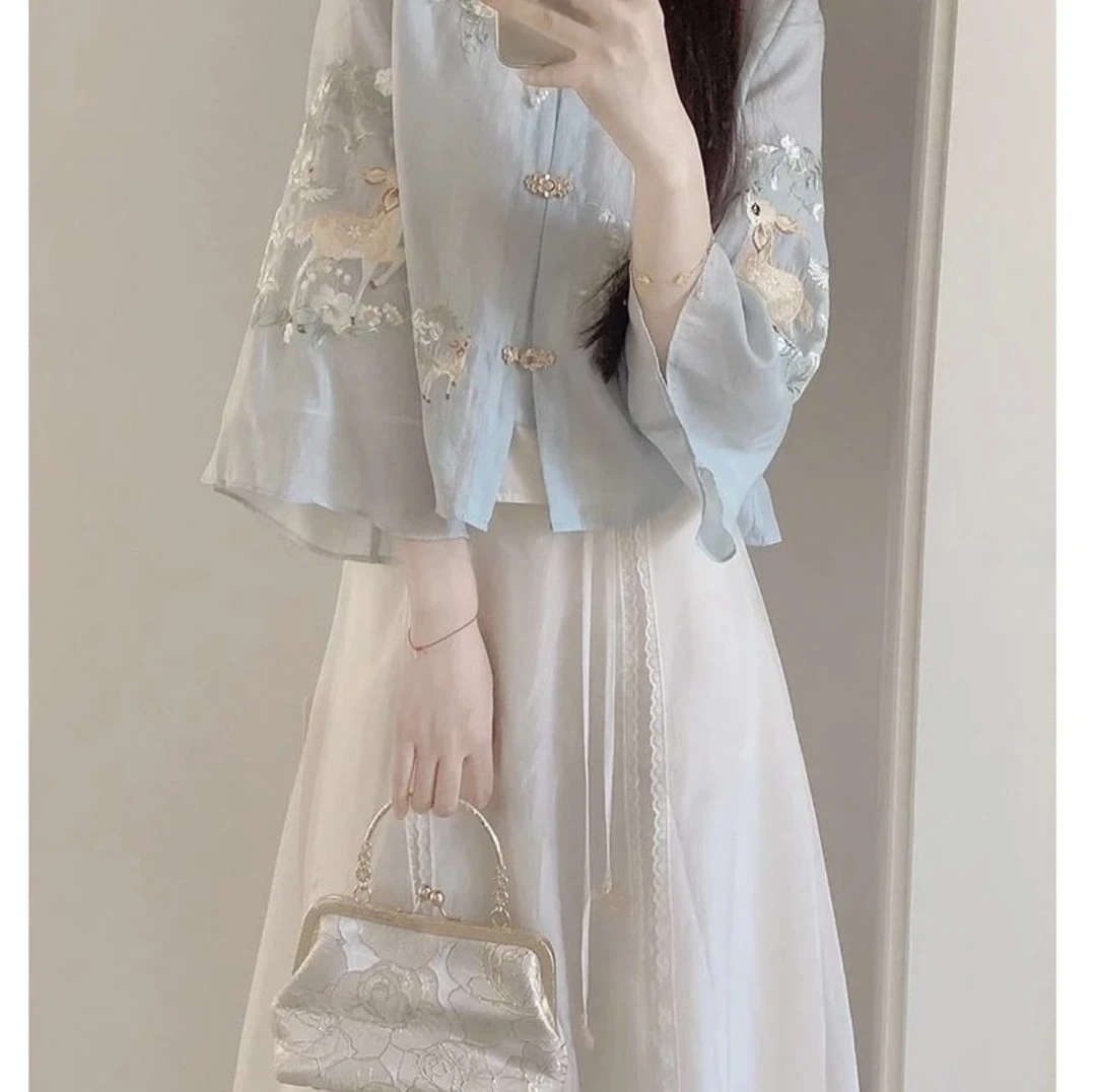 【下单备注编码】夏日绝美穿搭罩衫牛仔裤套装女2025新款初夏搭配