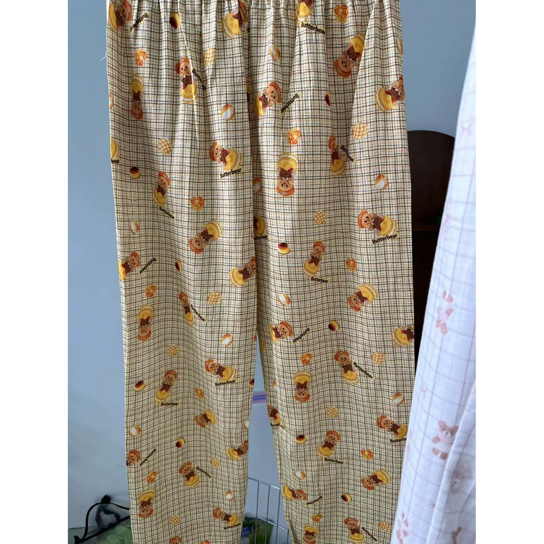 【阿亮暖心选】双层棉纱口袋家居裤