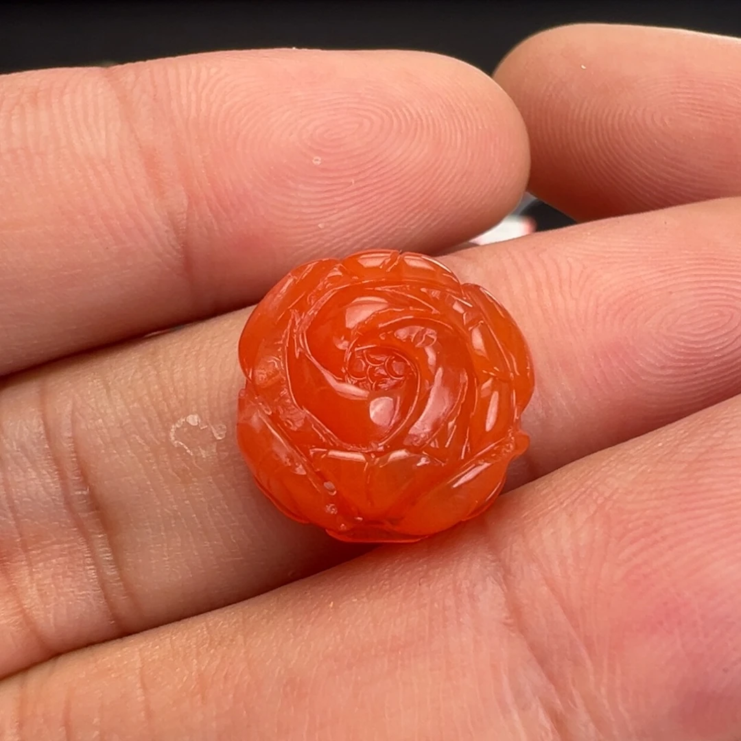 未镶嵌川料南红玛瑙牡丹花