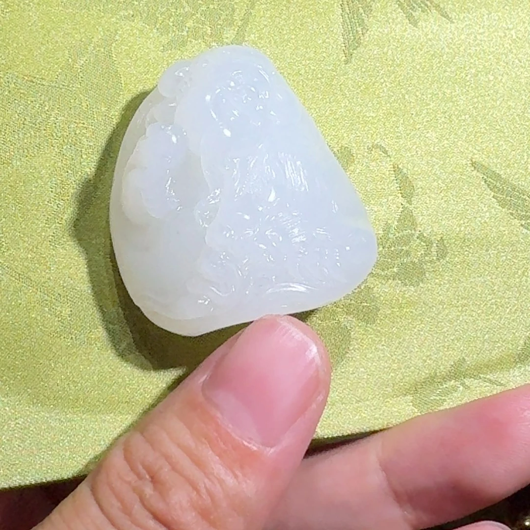 鱼***锅颈饰未镶嵌和田玉