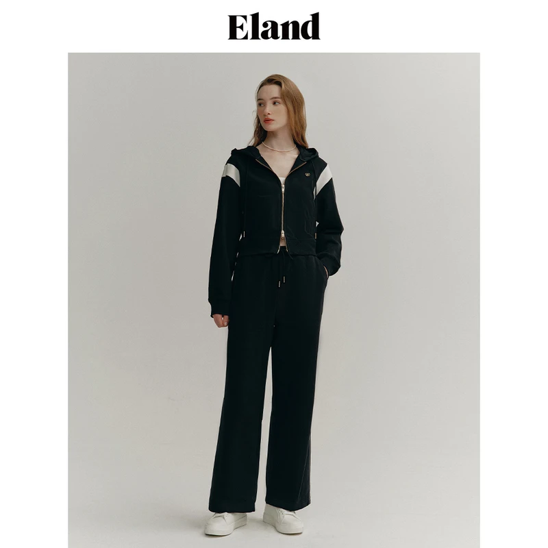 【女装优选KY】Eland衣恋连帽卫衣女学院风双开拉链上衣EEMTE12Y05