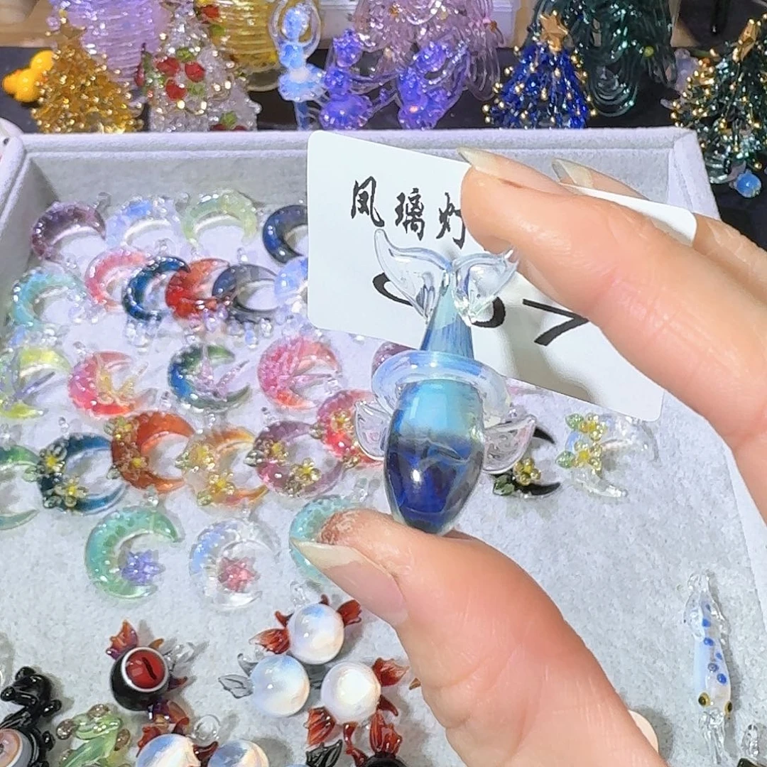 玻璃颈饰607鲸鱼吊坠