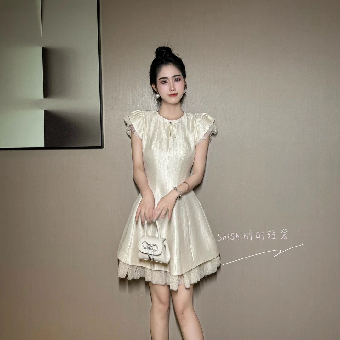 【时时原创】法式轻奢气质甜美少女小个子宴会时尚名媛连衣裙11564