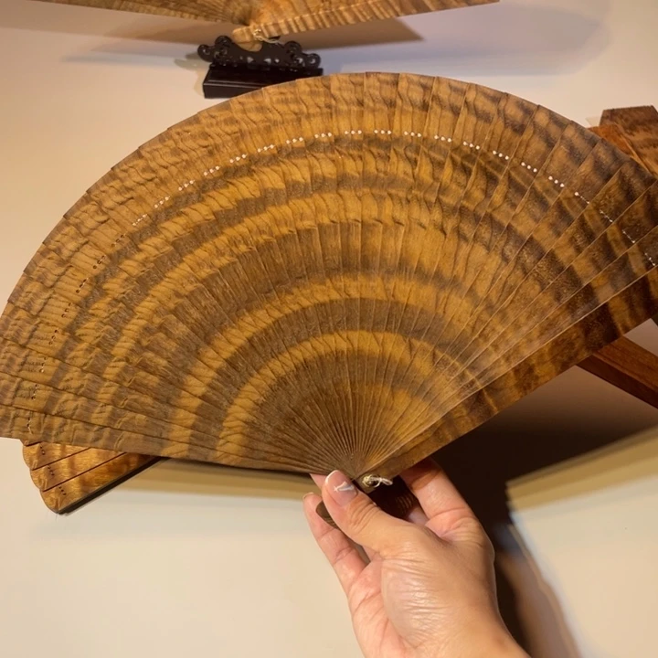 金丝楠火**林苏扇金丝楠折扇22