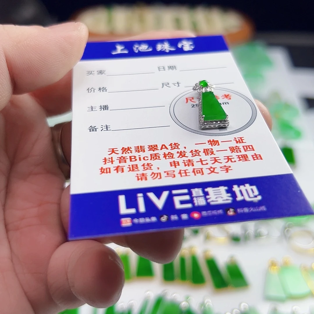 颈饰18K金镶嵌翡翠翡翠