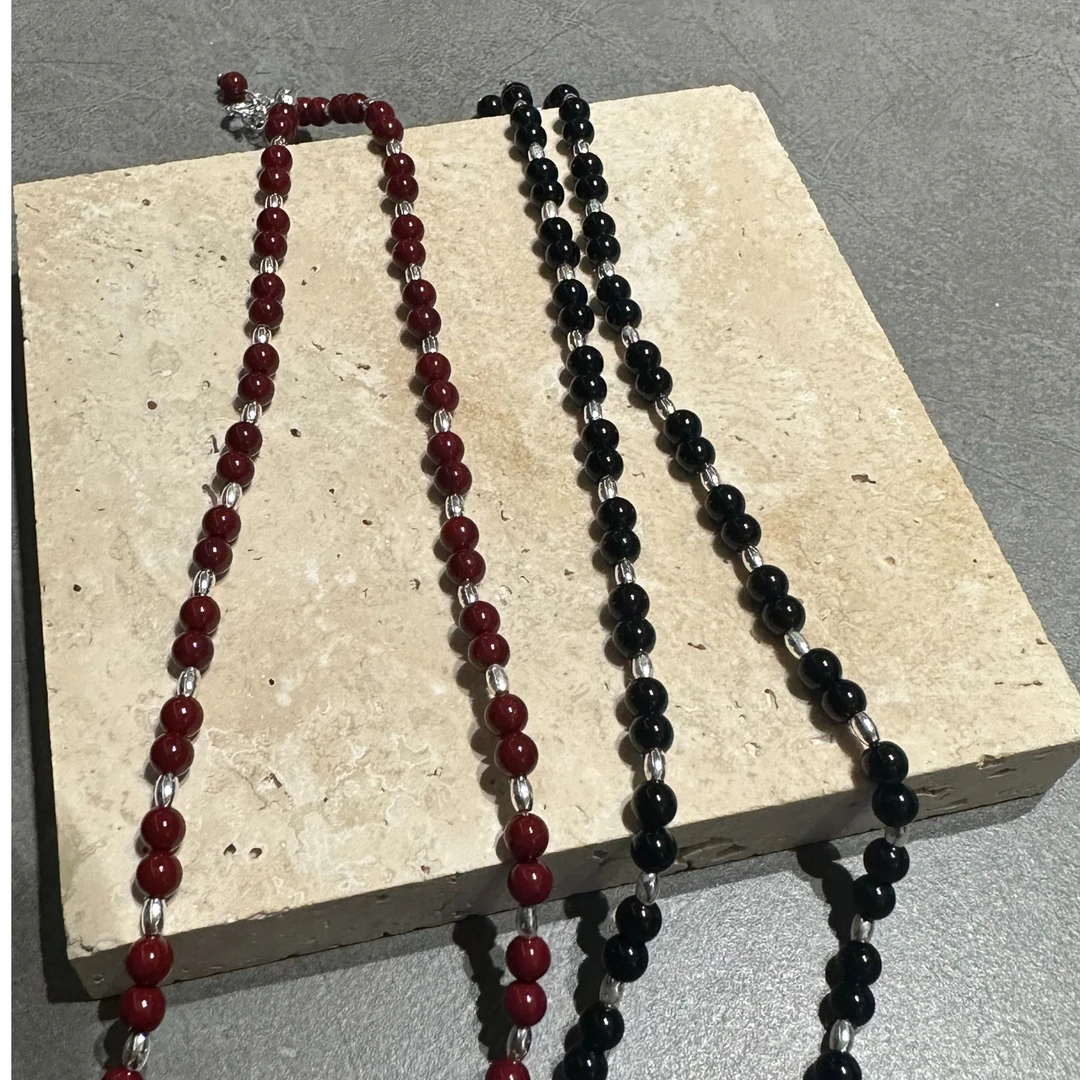 非金属仿水晶手链 【慧姐韩国正品】珠子拼接项链/N0退N0换