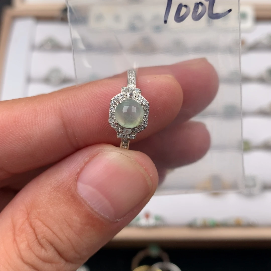 翡翠未镶嵌戒指1002