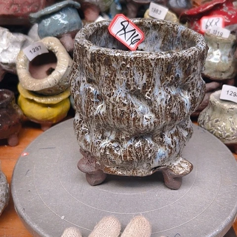 粗陶花盆手工花盆制作