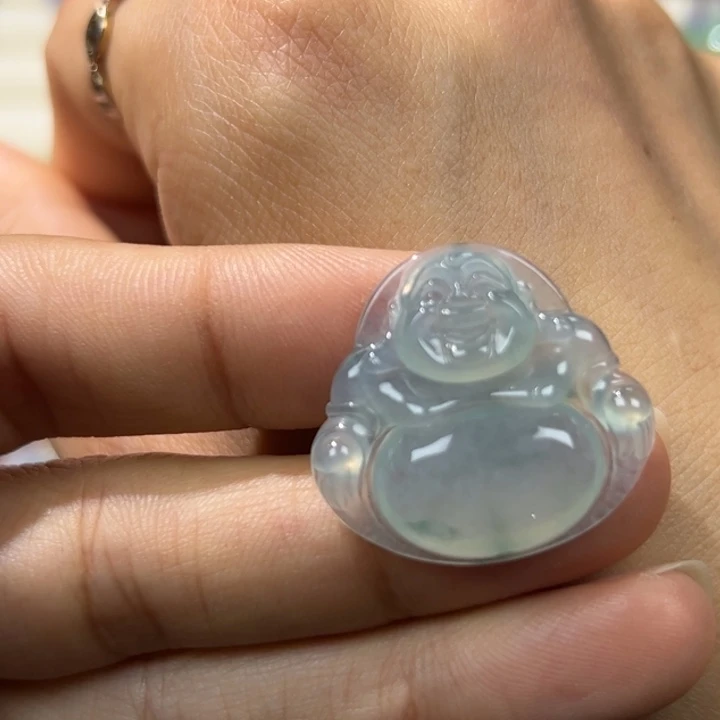 翡翠未镶嵌颈饰佛公044