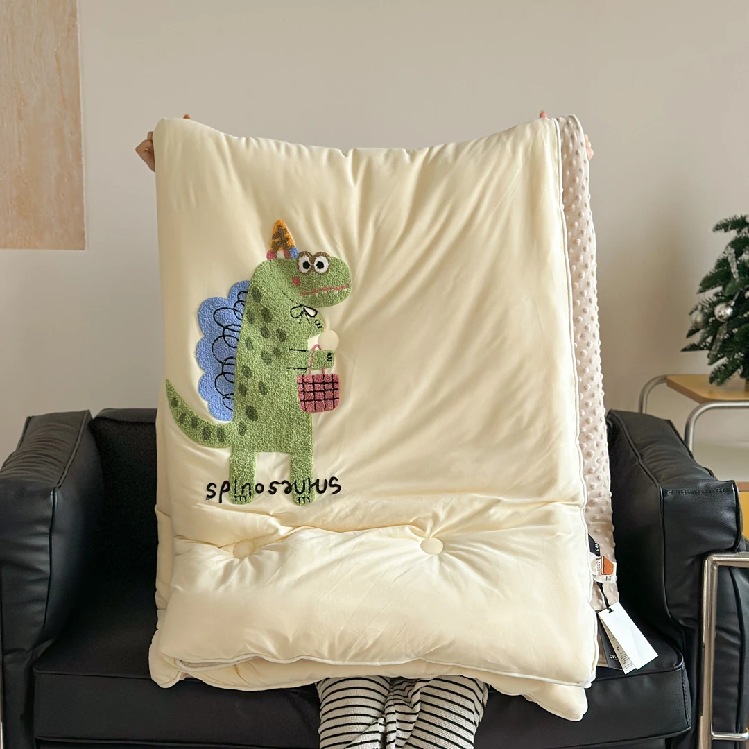 冬季新款A类针织棉豆豆被冬被春秋被玉米糯糯被母婴级柔软可机洗