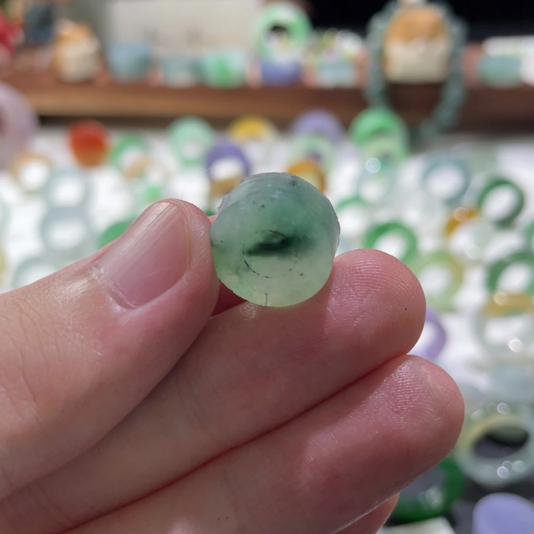 定制翡翠未镶嵌甜甜圈包工