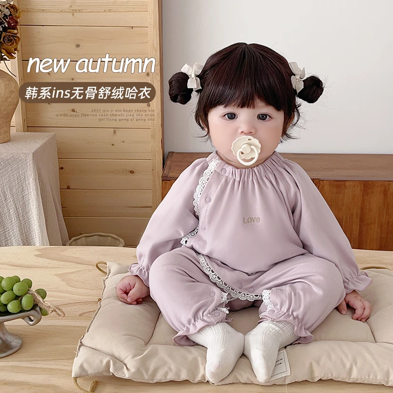 【婴儿棉无骨】秋季款长袖婴儿连体衣软糯糯外出服男女宝宝潮服