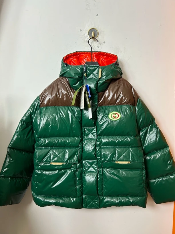 99新 GUCCI/古驰 古驰gucci未使用绿色鹅绒服99新