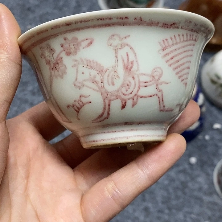 爱***昂青花杯子，青花杯子