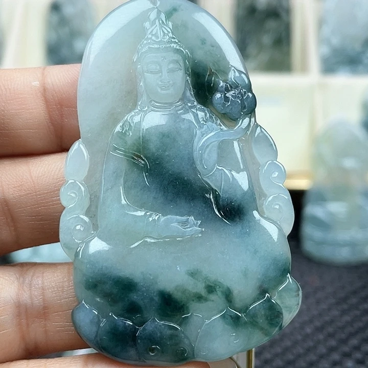 颈饰未镶嵌翡翠天然翡翠观音