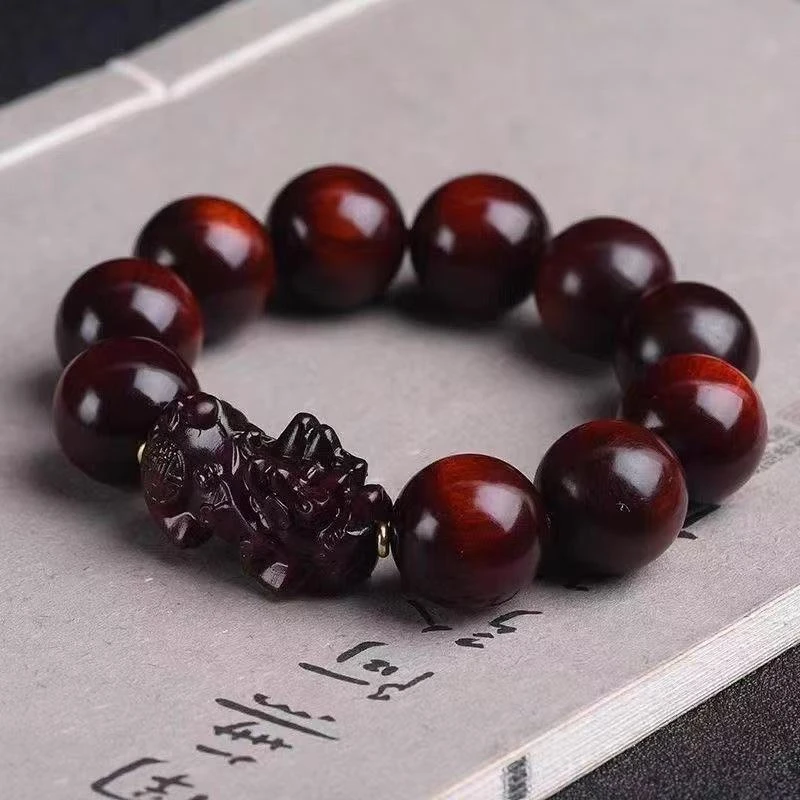 紫檀2.0cm貔貅单圈手串【720】