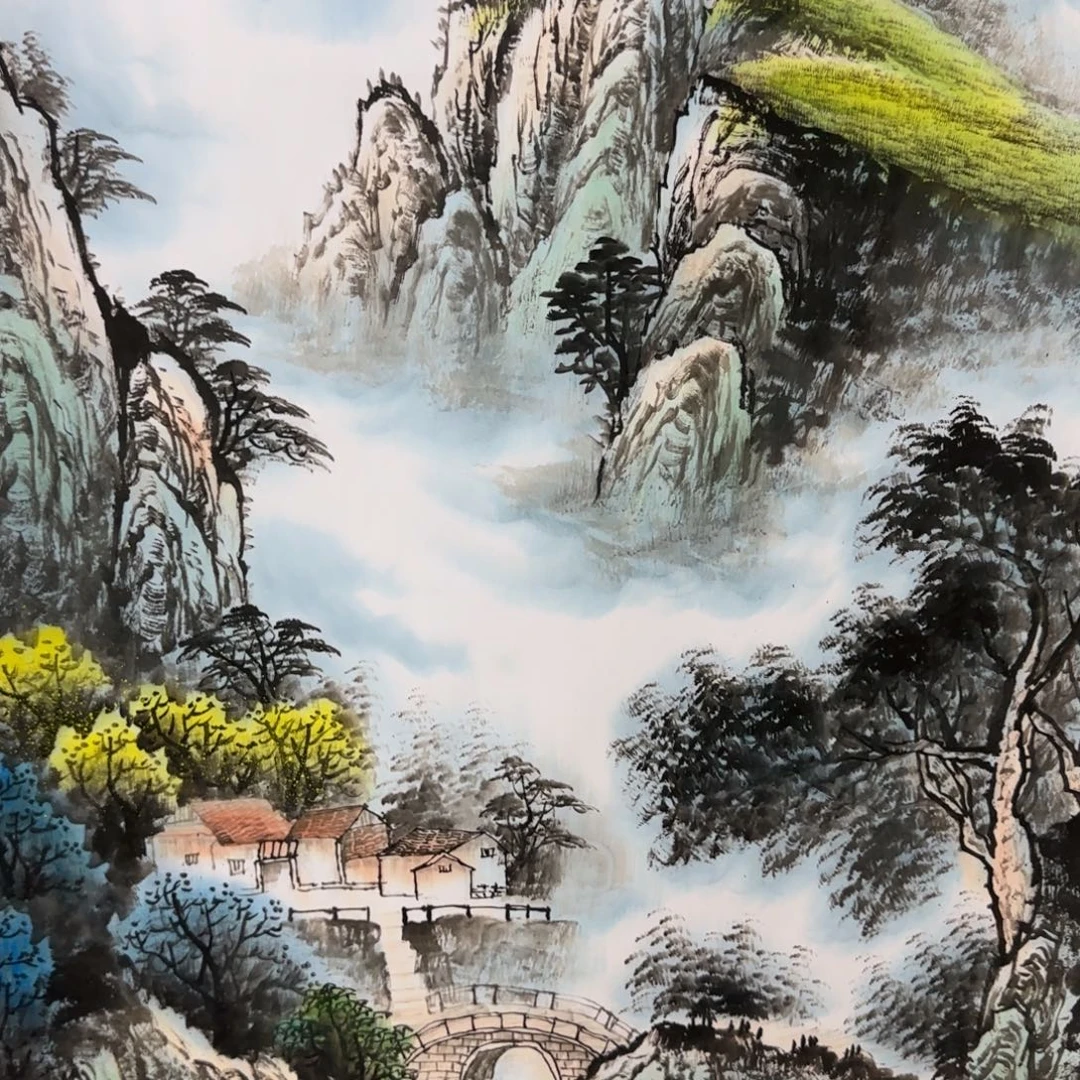 w***z国画QA原创山水作品！带证书！限购一单