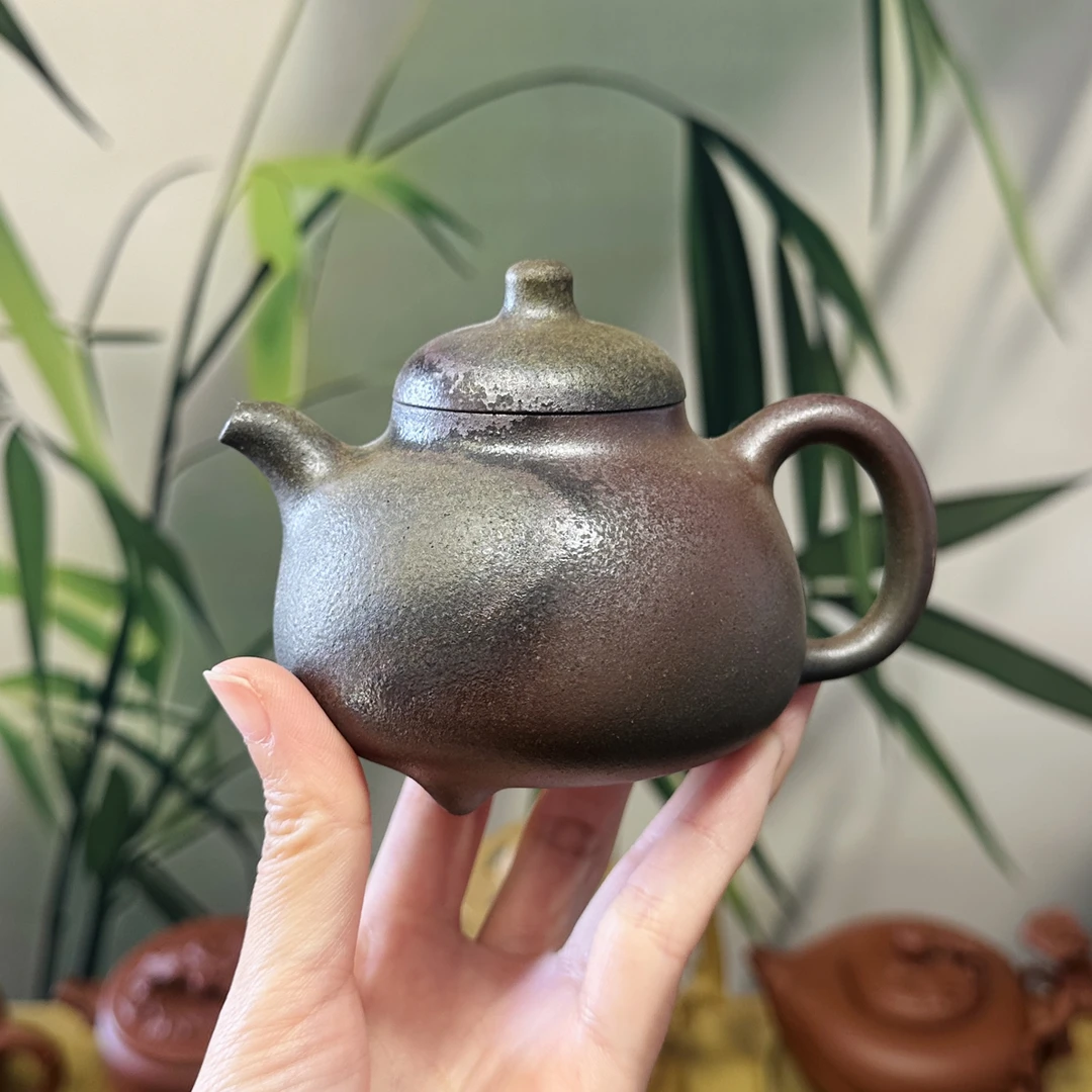 【国工蒋洁作品】柴烧三脚乳鼎·精工半手·黄龙山原矿红皮龙·180ml