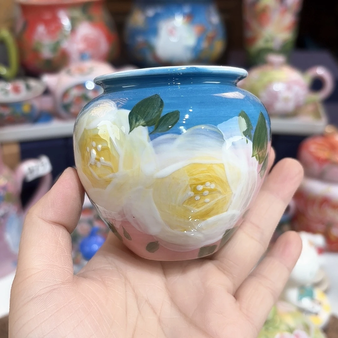 景德镇手绘高温釉下彩陶瓷茶具