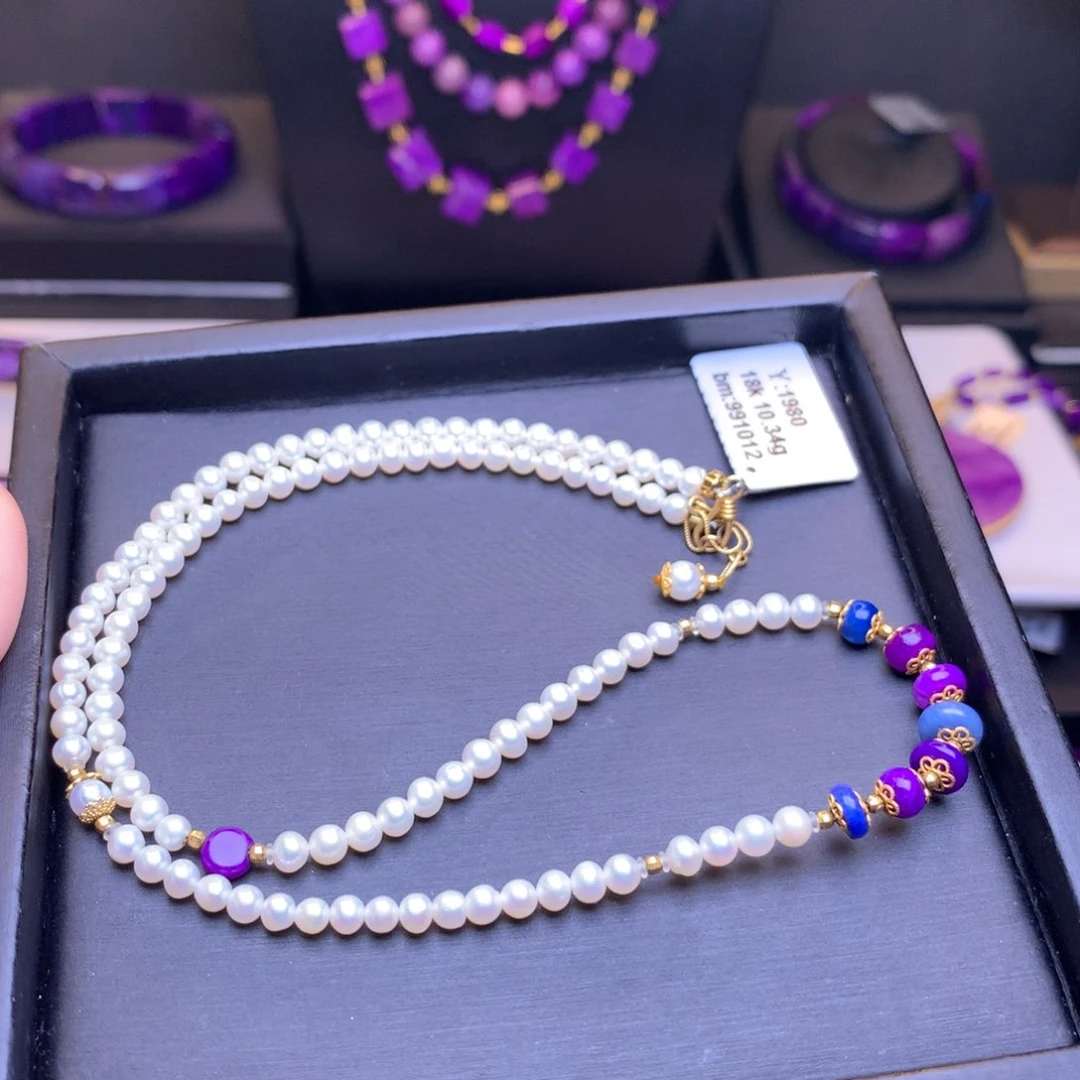 18K金镶嵌苏纪石（舒俱来）项链