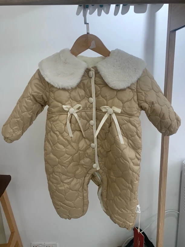 棉衣长爬A类秋冬爬服冬季韩版冬款加厚春秋婴儿女女童哈衣