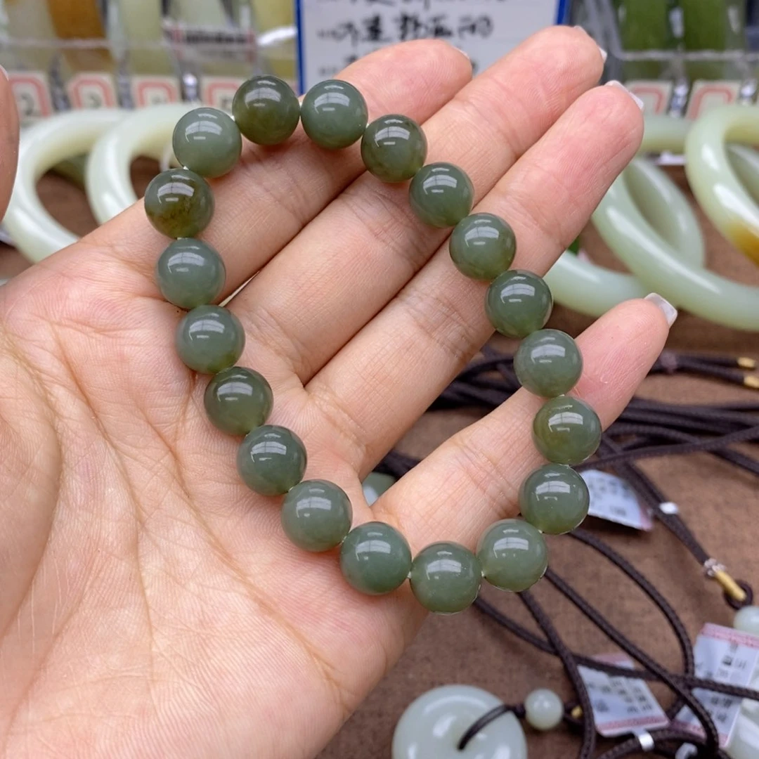 登***然手串未镶嵌和田玉卡10