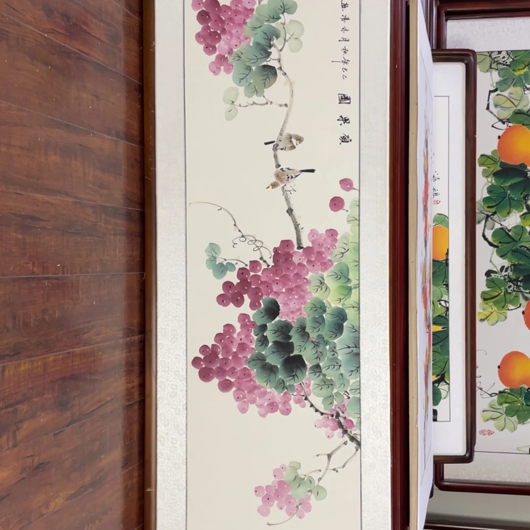 国画带框尺寸48*163厘米