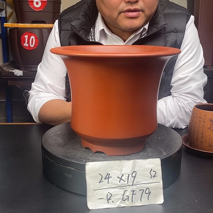 紫砂花盆货号一只GF79