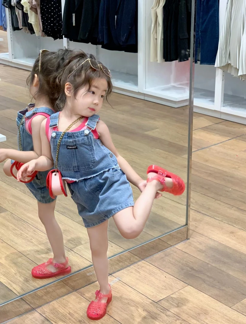 空空子.Studio【粉嫩背心牛仔套装】女童2025夏季新款洋气短裙套装