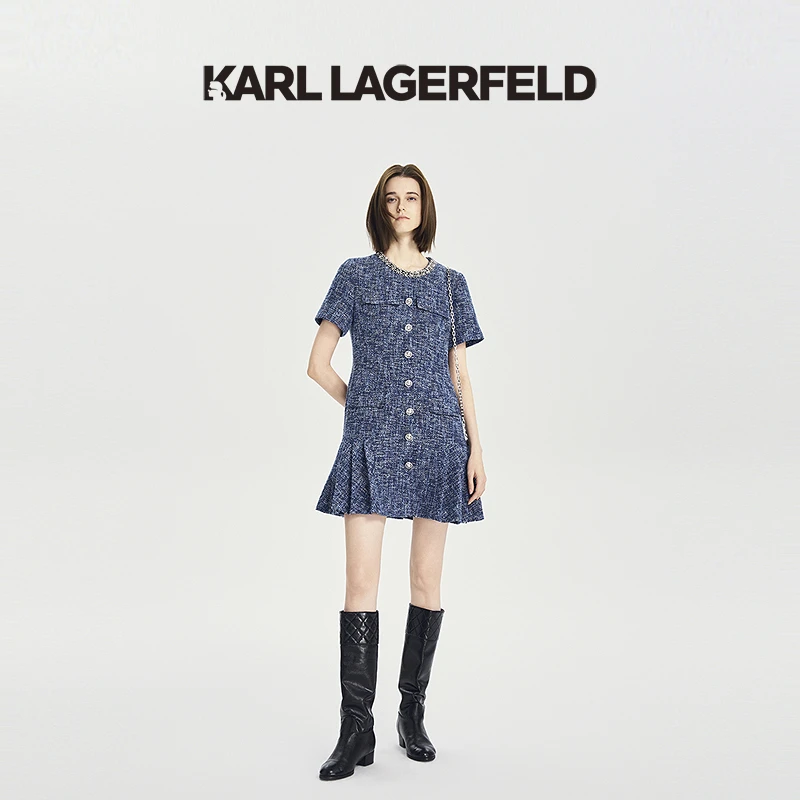【诗语专属】KARLLAGERFELD25秋季新款连衣裙老佛爷M26E1319