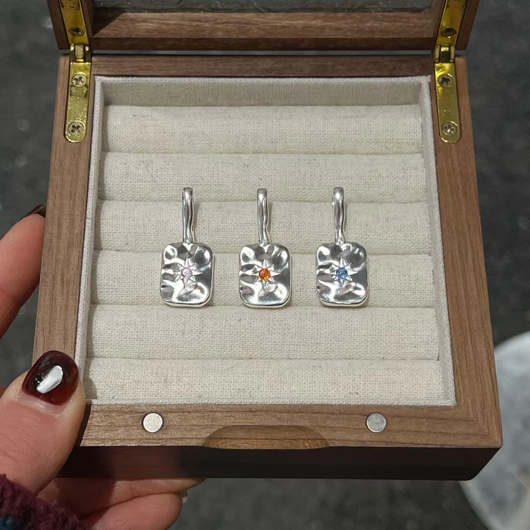 吊坠925银 JIUJIU【手工八芒星】吊坠精致三色可爱时尚百搭吊坠0212