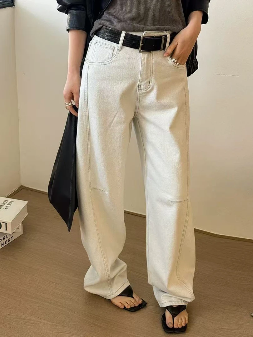 Y L家潮流设计款弯刀牛仔裤