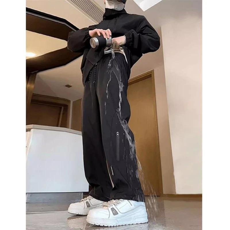 男夏季薄款工装裤美式潮牌机能冲锋裤男士直筒休闲速干伞兵裤长裤