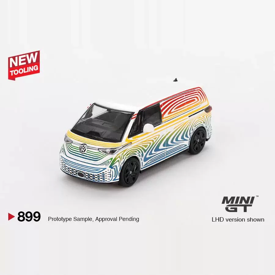 MINIGT 1:64 大众 Volkswagen ID. Buzz Rainbow 合金车模899